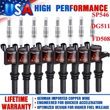 8 Ignition Coils & Spark Plugs For FORD F-150 F250 5.4L V8 TRITON 2004 2005-2008
