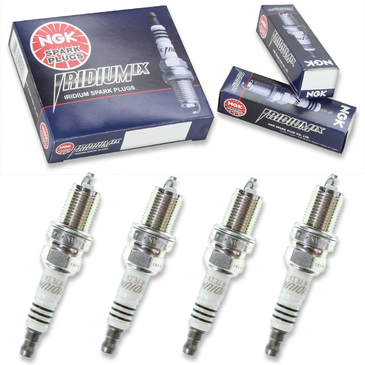 4 pcs NGK Iridium IX Spark Plugs for 1989-1998 Saab 9000 2.3L 2.0L L4 2.0L - qg