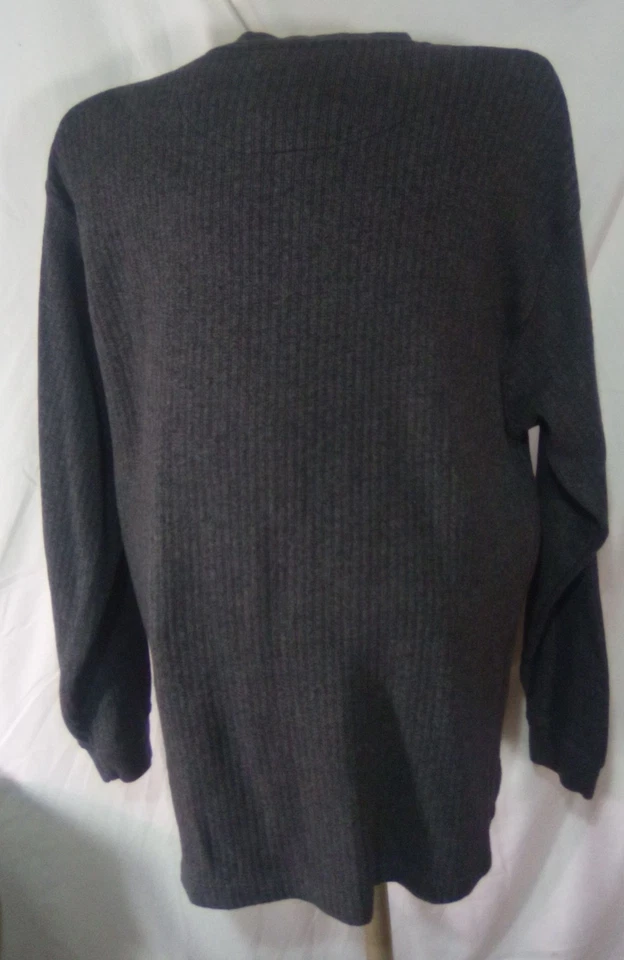 PIERRE CARDIN Mens V-Neck Pullover XL Grey Cotton - Image 2 of 4