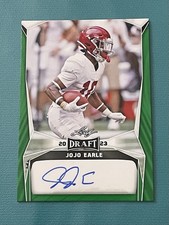Jojo Earle 2023 Leaf Draft Green #BA-JE1 - Auto, RC - Alabama, TCU, UNLV
