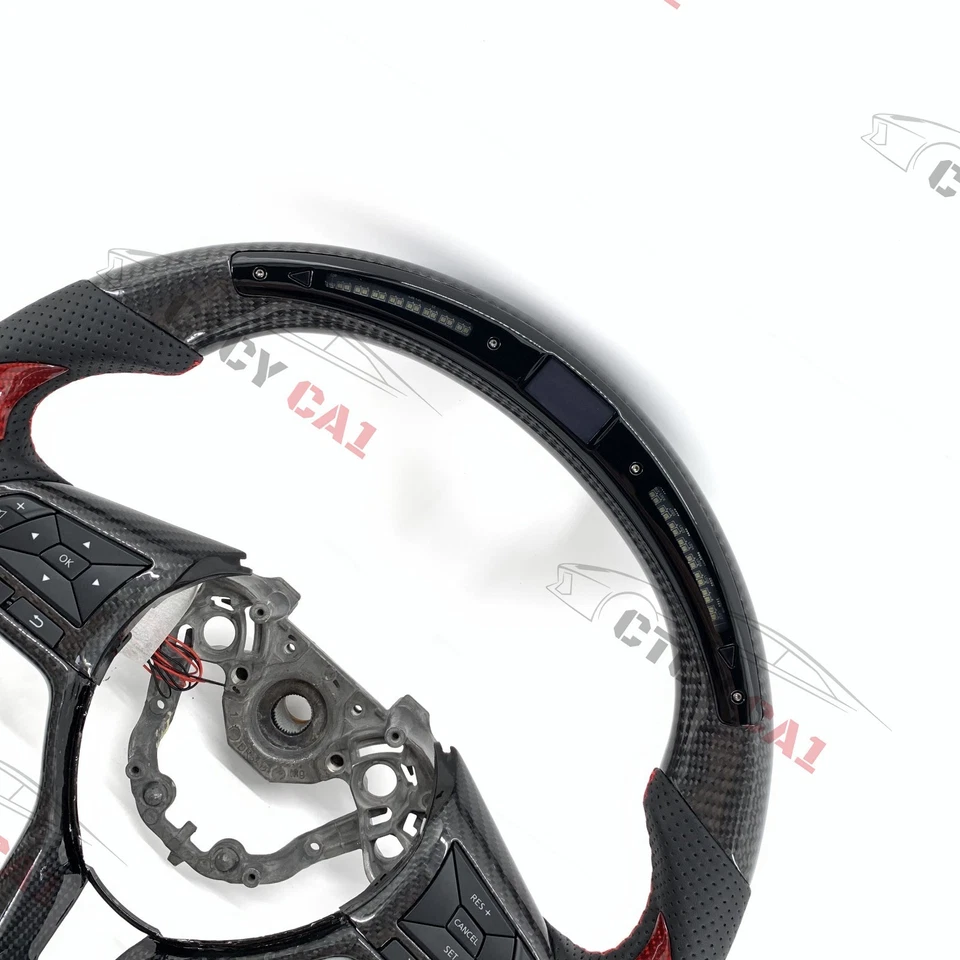 Volante de fibra de carbono personalizado para Nissan 2019-25 Sylphy Altima Versa Sentra Foto 4 de 4