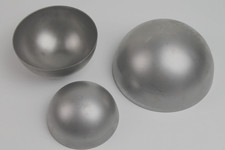Halbkugel Stahl Blech roh 1mm - Schale rund Metall halbe Kugel Stahlkugel Deckel