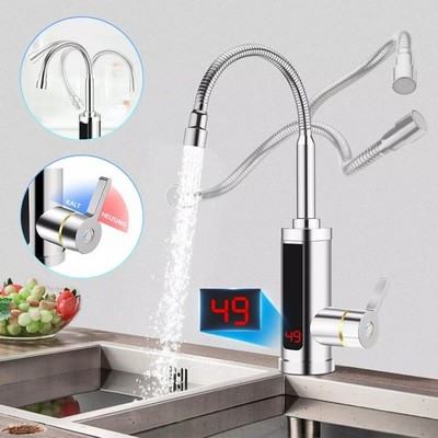 Electric Tankless Kitchen Faucet with LED Digital Display