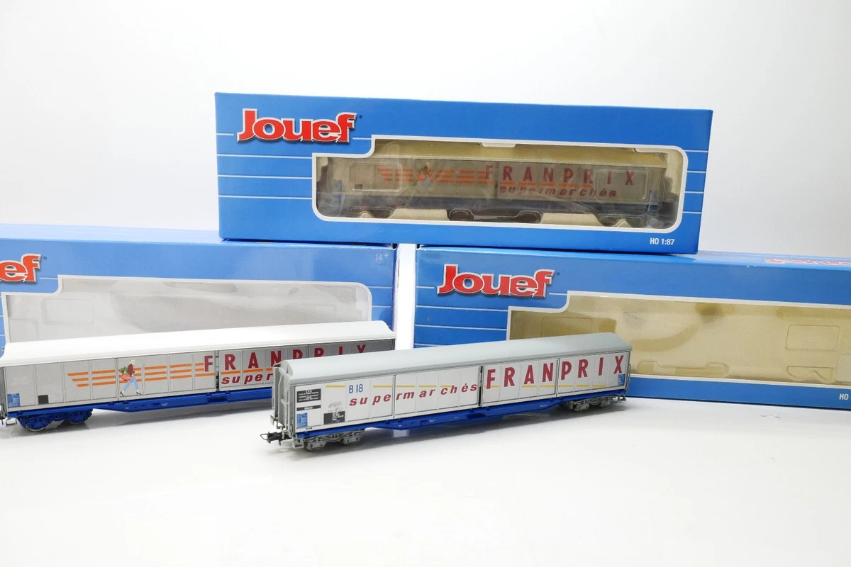 lots de 7 wagons jouef STVA transport de voiture sans boîte