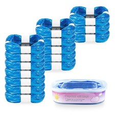 Pack of 15 - Diaper Pail Refills Bags with Diaper Genie Select Pail, Compact ...