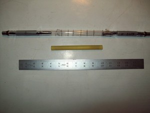 Set of Nd:YAG laser rod 5 x 60 mm, yellow, and matching size Xe flashlamp