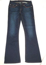 New Cruel Loren Slim Bootcut Jeans Embroidered Pockets Dark Wash Size Jr 5L Y2K