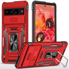 Military Grade Ring Holder Case with Camera Lens Cover for Google Pixel 10