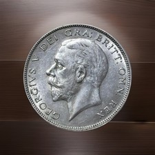 George V Silver 1928 Half-crown 50% Good Condition  