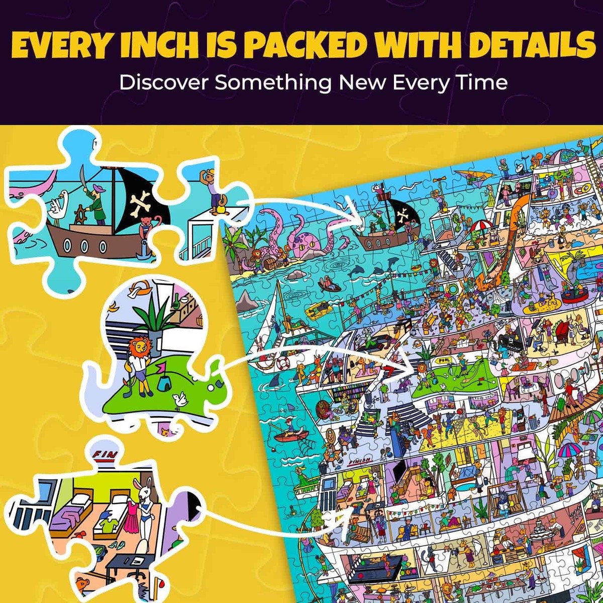 1000 Piece Jigsaw Puzzle for Adults Cruise Vistas – Premium Box