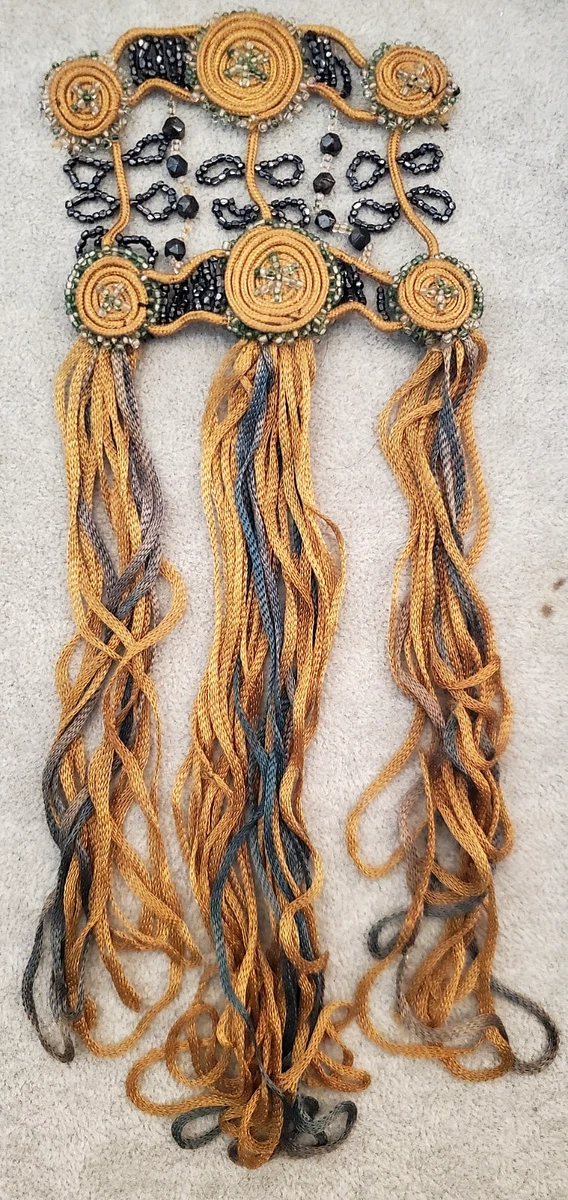 Pampille Vintage Perles Marron - Longueur 7 Pouces (environ 18 Cm) - Objet Décoratif Ou Pour Création