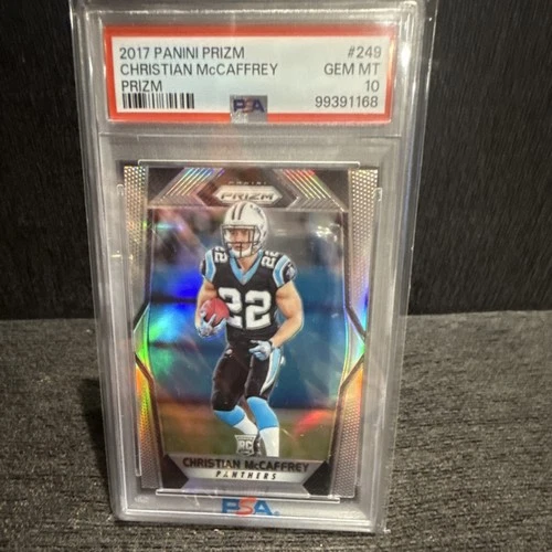2017 Panini Prizm Christian McCaffrey Carolina Panthers #249 Rookie Prizm PSA 10