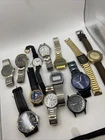 Vintage Mens Watch Lot Fossil Timex Caravelle Elgin Ect. Part/Repair
