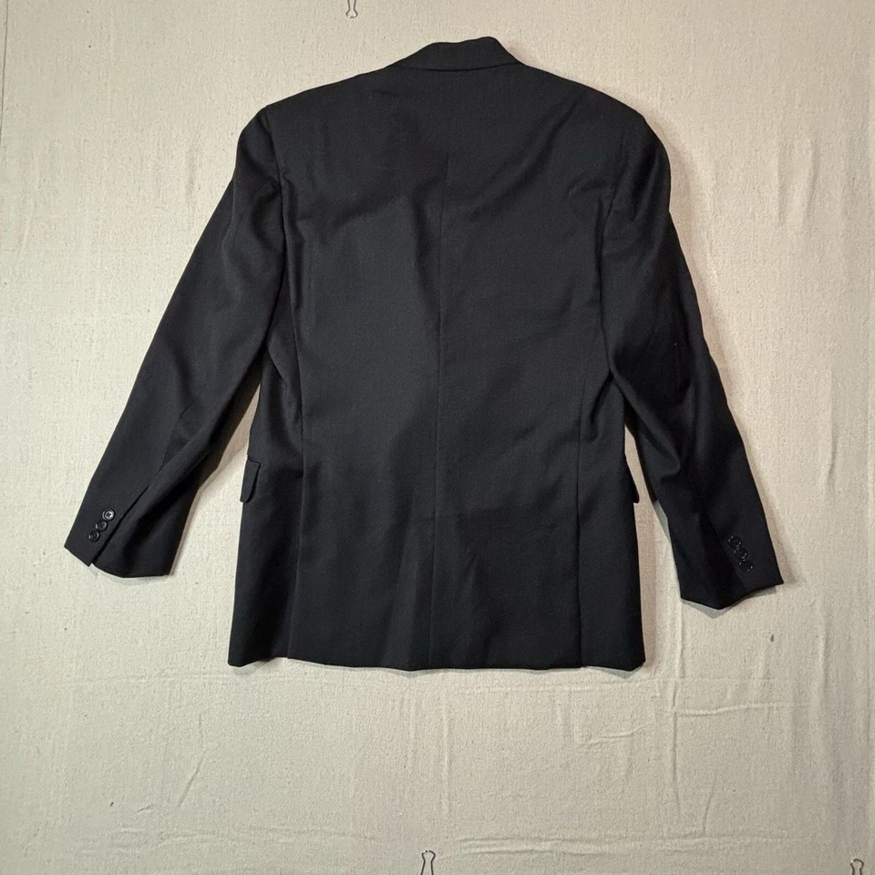 SALVATORE FERRAGAMO Black 100% Virgin Wool Blazer Sport Coat US 40 R Large 50 R - Image 2 of 4