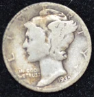 1935 GOOD Mercury Dime, 90% SILVER! Toned