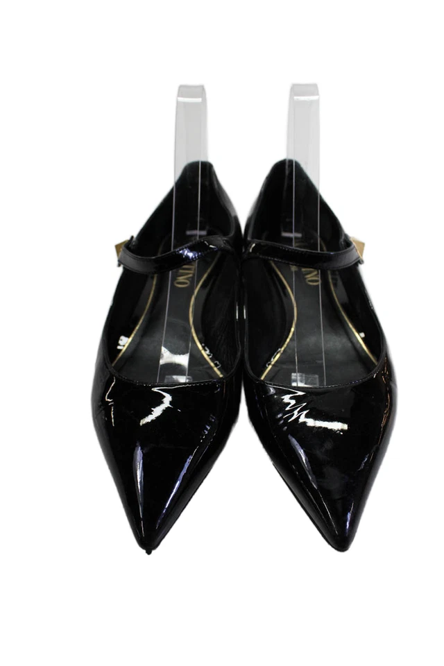 Valentino Garavani Mujer Charol Tachonado Mary Janes Negro Talla 39.5 9.5 Foto 2 de 4