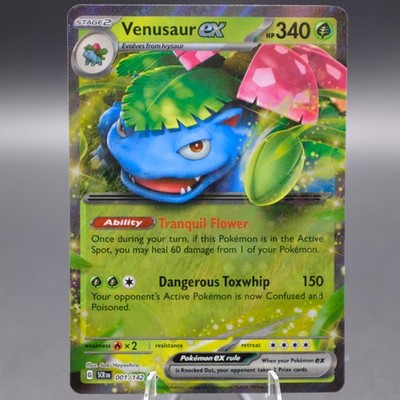 Venusaur ex 001/142 Double Rare SCR SV07: Stellar Crown Pokemon TCG NM