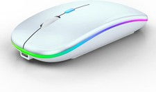 Wireless Bluetooth Mouse Rechargeable Laptop Mice with LED Lights