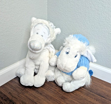 Disney Store Exclusive Christmas 12" Winter White Tigger Eeyore in Sweater