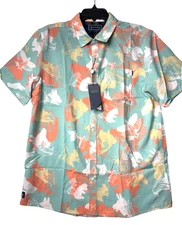 William Murray Button Down Golf Shirt Men's Happy Hands Club Size L Retail $88