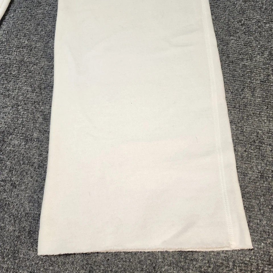 Aeropostale Sweatpants Womens Medium White Fleece Wide Leg Raw Hem Y2K - Image 2 of 4