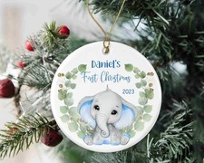 Personalized Baby's First Christmas Ornament , Baby Boy 1st Christmas, Custom...