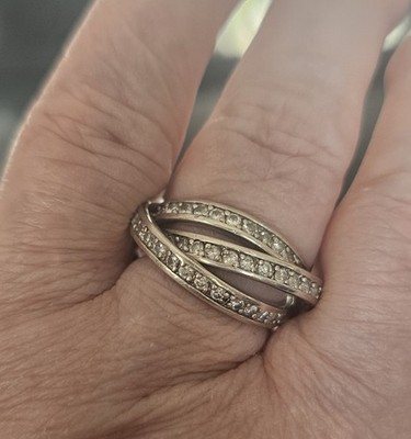 3 er Ring Set 925 Silber mit funkelnden Zirkoniasteinen