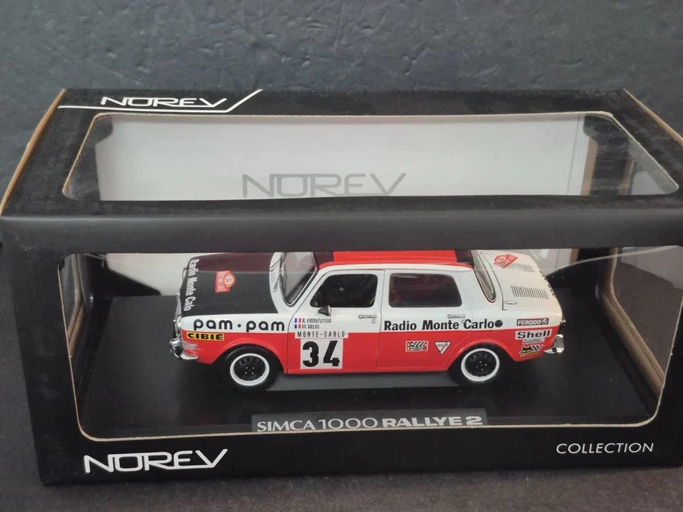NOREV Diecast 1:18 Simca 1000 Rallye 2 Fiorentino Gelin 1973 Monte Carlo 185707 - Image 2 of 4