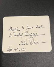 Dorothy Fields Signed Autograph Card Lyricist Composer Songwriter Broadway Film