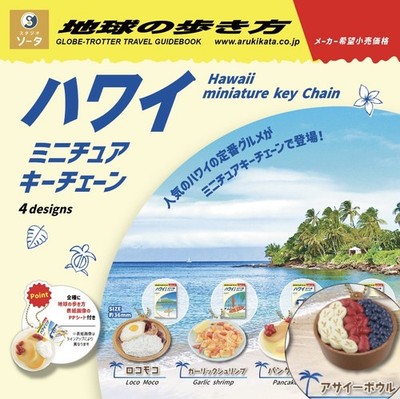 Gacha Walking Around The World Hawaii Miniature Keychain Capsule Toy Acai Bowl