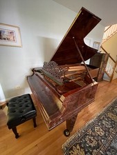 Grand Piano - C. Bechstein, c1896, stunning burlwood finish, 7'8"-PRICE REDUCED!