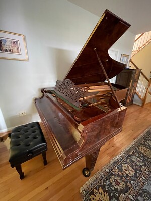 Grand Piano - C. Bechstein, c1896, stunning burlwood finish, 7'8''-PRICE REDUCED!