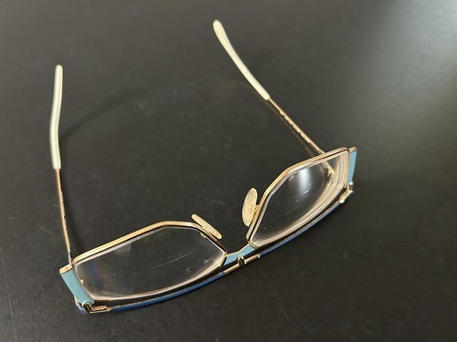 Cazal Vintage Eyeglasses Model 235- Col.367-Gold & Bue, Light Blue *Used* - Picture 17 of 24