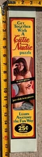 VINTAGE & Antique Condom Machine Decal from The 1920’s - 60’s - Cutie Nudie