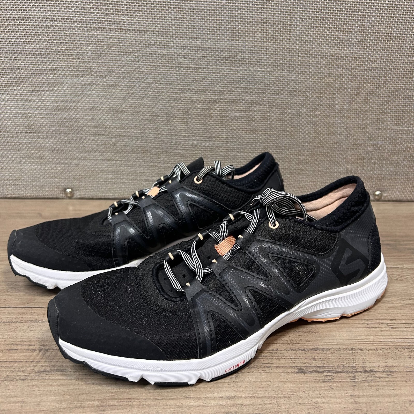 SALOMON scarpe da ginnastica sneakers donna cross anfibio nere taglia 7 US 187982