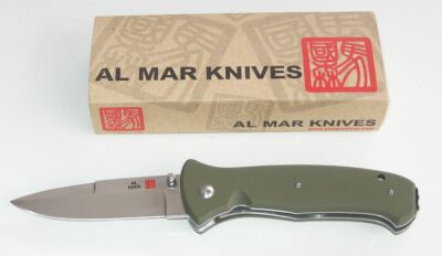 AL MAR SERE  2000 Einhandmesser OD Olive Drab JAPAN Fertigung  Neu/Ovp