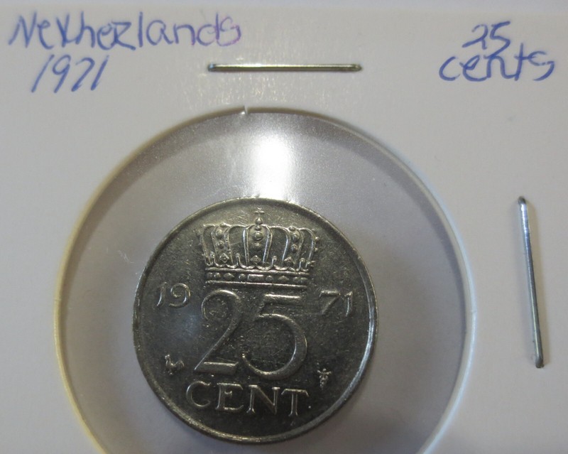 Netherlands 1971   25 Cent Coin
