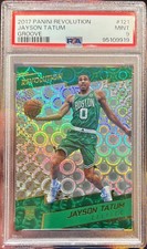 2017-18 Panini Revolution Jayson Tatum Rookie Groove Card #121 PSA 9 Mint RC