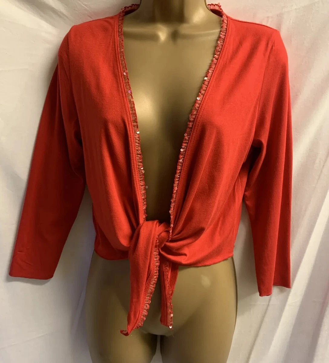 Orange clearance bolero cardigan