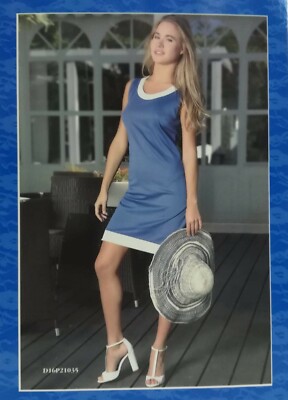 VESTITO BLUETTE E BIANCO MARTA MARZOTTO SALDO PREZZO SCONTATO -30% | eBay