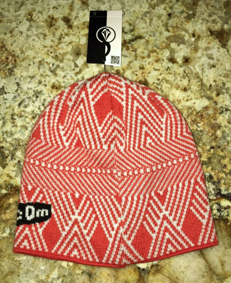 VOLCOM Caras Gorro Tejido Naranja Blanco Negro Invierno Sombrero NUEVO Niños Jóvenes Niños Niñas Foto 2 de 3