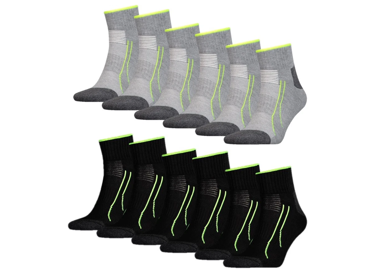 Puma 6er Pack Performance Unisex Train Quarter Socken grau melange black  NEU | eBay