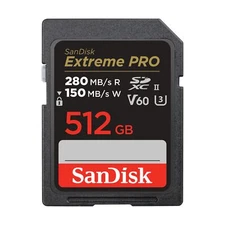 SanDisk Extreme PRO 512GB SDXC UHS II V60 Card for 6K 4K Video Recording