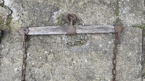 Zugscheid, Wagenscheid, Ortscheid, Pferdegeschirr Holz, antik - Bild 3 von 3