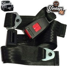 Classic Mini Austin Static 3 point Seat Lap Safety Belt Rear Left Right Black