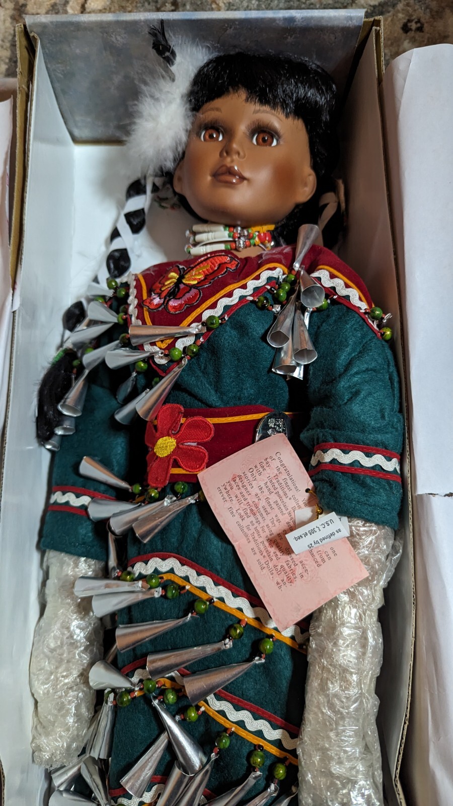 Traditions Doll Collection Porcelain Native American Doll Jungle Bell eBay