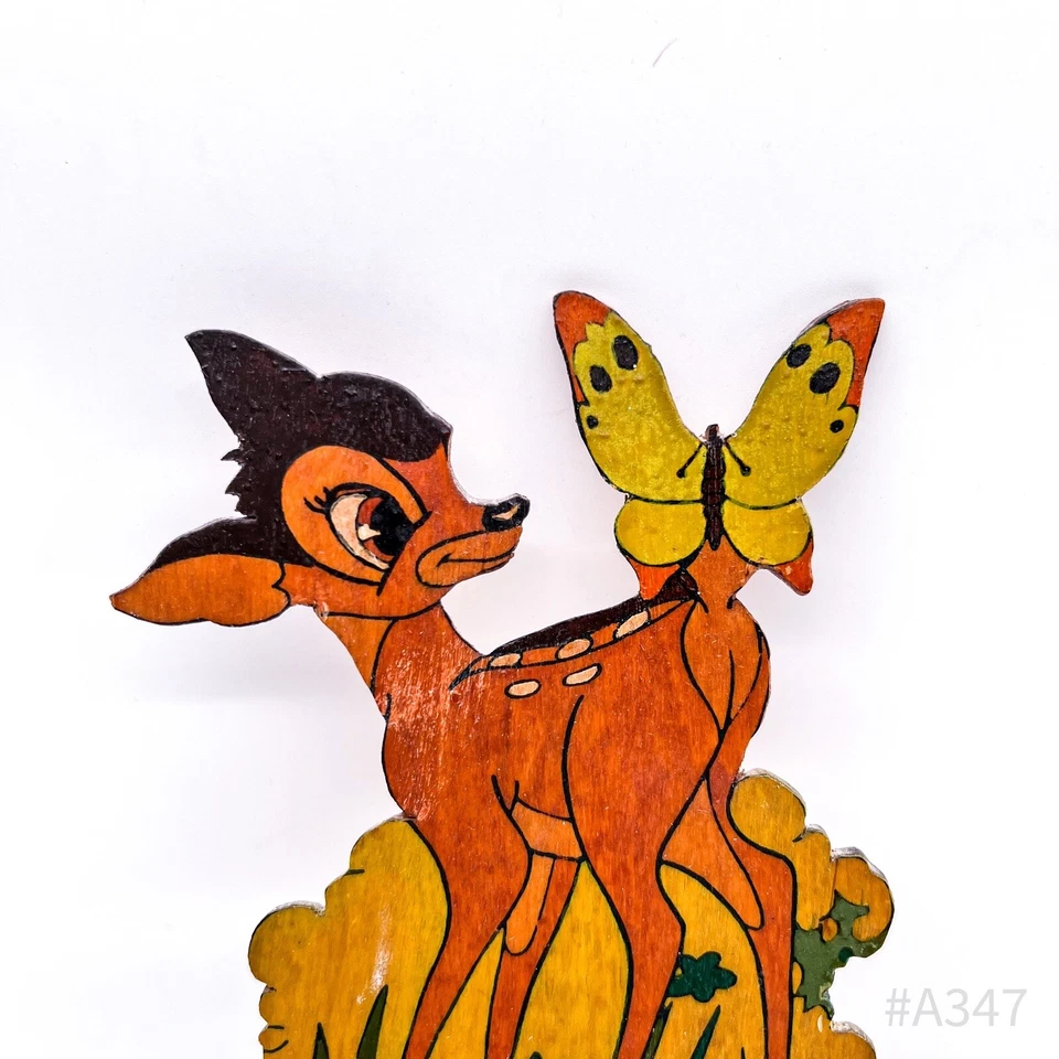 Vintage Bambi Wandkalender Disney Laubsägearbeit, handbemalt Handarbeit (1997) - Bild 3 von 4