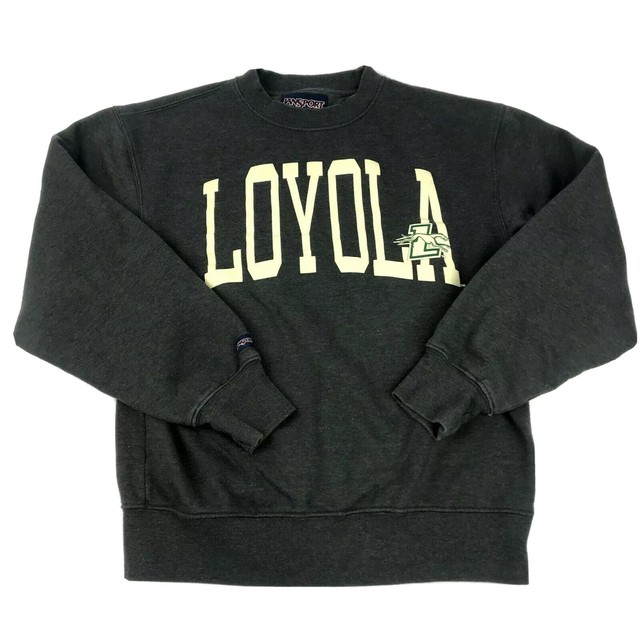 Jansport Loyola University Sweatshirt Mens S Gray Long Sleeve Pullover