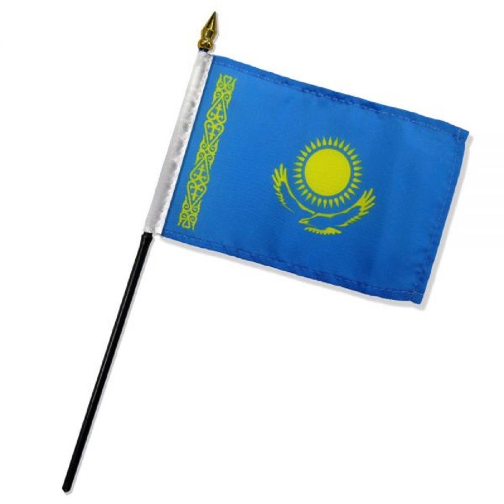 Kazakhstan Flag 4X6 Inch Mounted E Gloss (12 pack Kazakhstan Flag 4X6 Inch Mounted E Gloss (12 pack