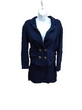 St John by Marie Gray Navy Blue Knit Skirt Suit, Ladies Size 2, Made in USA